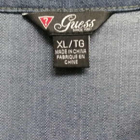 GUESS denim button down top - Picture 3 of 6